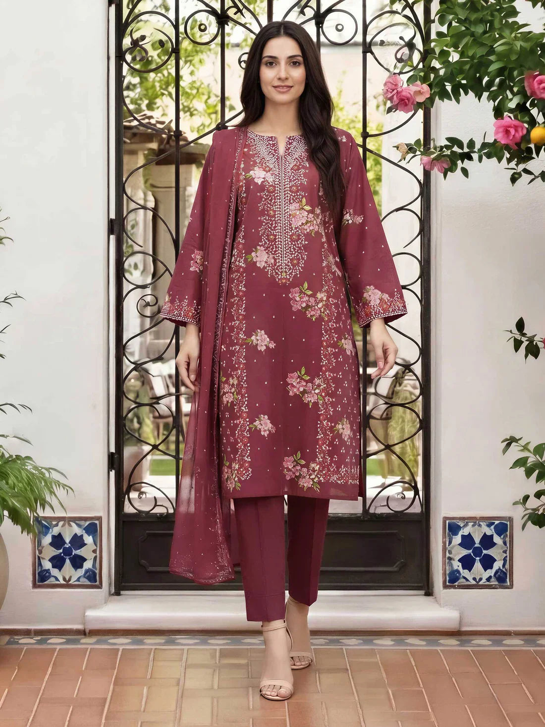 3 Piece Lawn Suit (Unstitched)